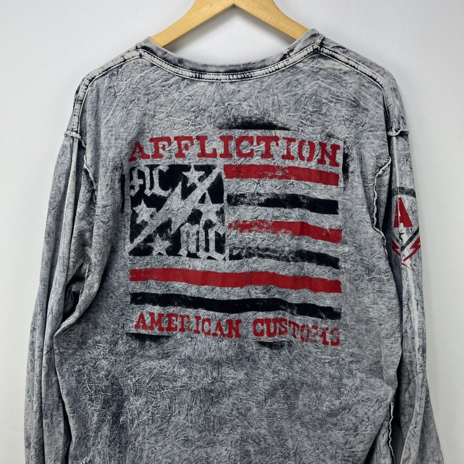 Affliction × Vintage Vintage Y2K Affliction Reversible Skull Wing 2XL Tribal Goth Size US XXL / EU 58 / 5 - 12 Thumbnail
