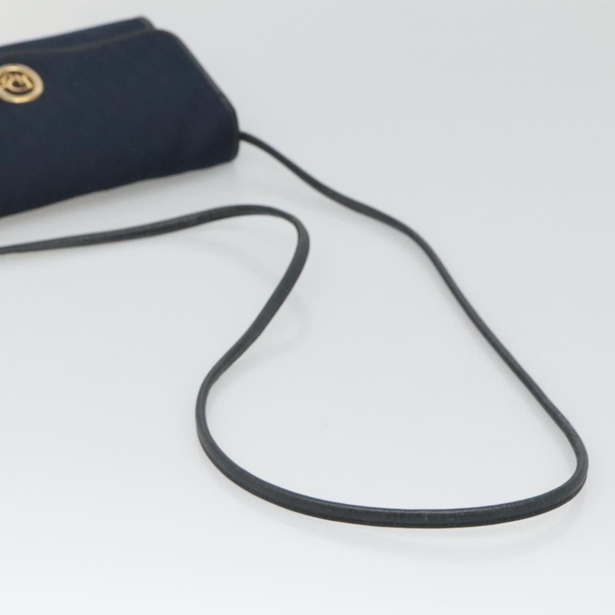 Dior DIOR Trotter Canvas Shoulder Bag Navy Gold Size ONE SIZE - 7 Thumbnail