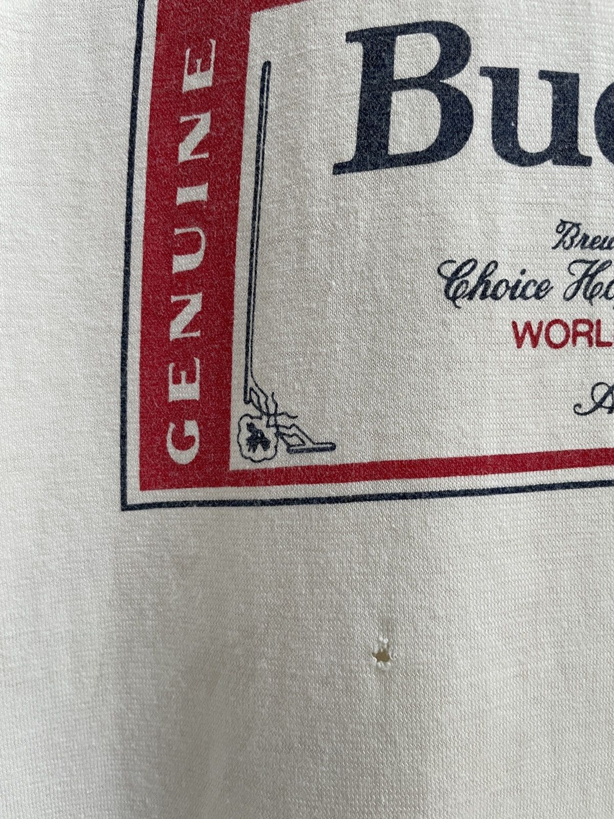 Budweiser × Drink Beer Save Water Vintage 90s Budweiser T-Shirt Size US L / EU 52-54 / 3 - 4 Thumbnail