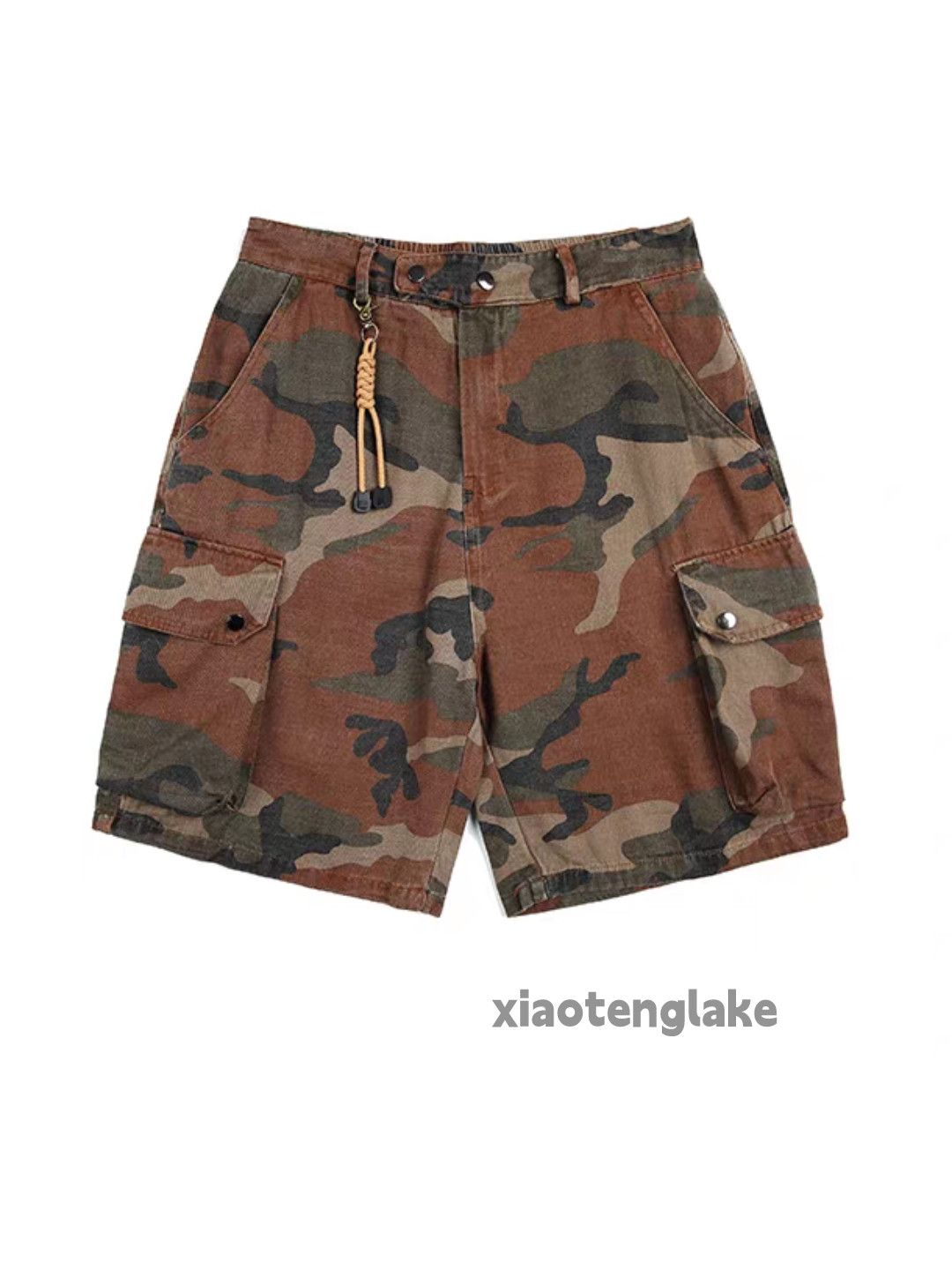 Vintage zx Balenciaga offwhite style loose camo cargo shorts Size US 34 / EU 50 - 2 Thumbnail