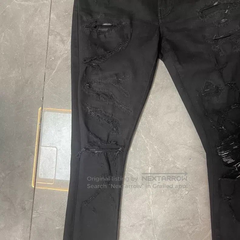Amiri Amiri Black tattered big destruction pants Size US 30 / EU 46 - 3 Thumbnail