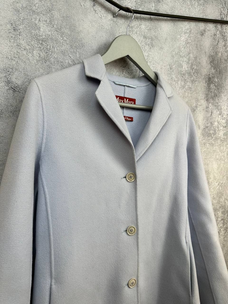 Max Mara Max Mara Studio Cucito a Mano Blue Virgin Wool Tailored Coat Size S / US 4 / IT 40 - 3 Thumbnail