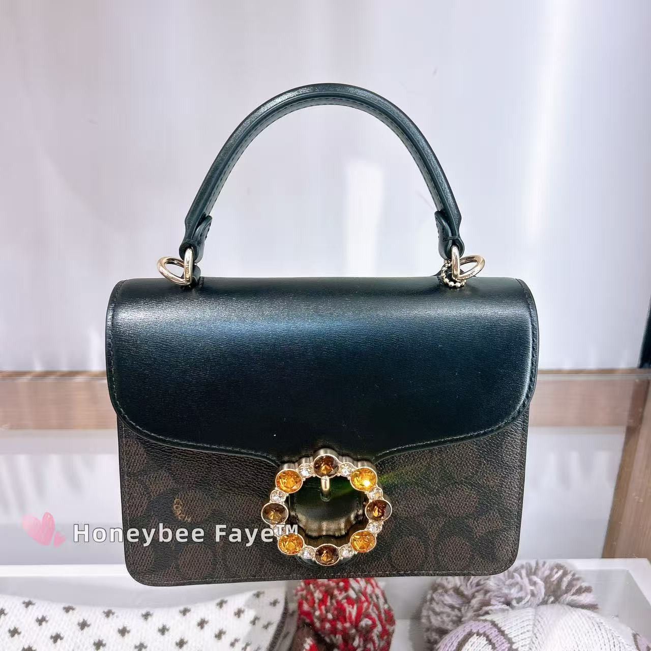 Courtney Top Handle Bag In Signature Canvas CCE22