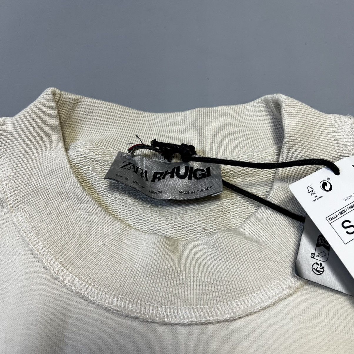 Rhude × Zara Rhude Beige Sweatshirt Rhuigi x Zara y2k logo NWT new tags Size US S / EU 44-46 / 1 - 16 Thumbnail