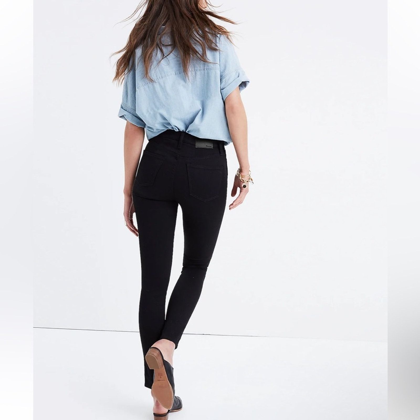 Madewell Madewell 10" High-Rise Skinny Jeans in Black Carbondale 31 Size 31" - 2 Thumbnail