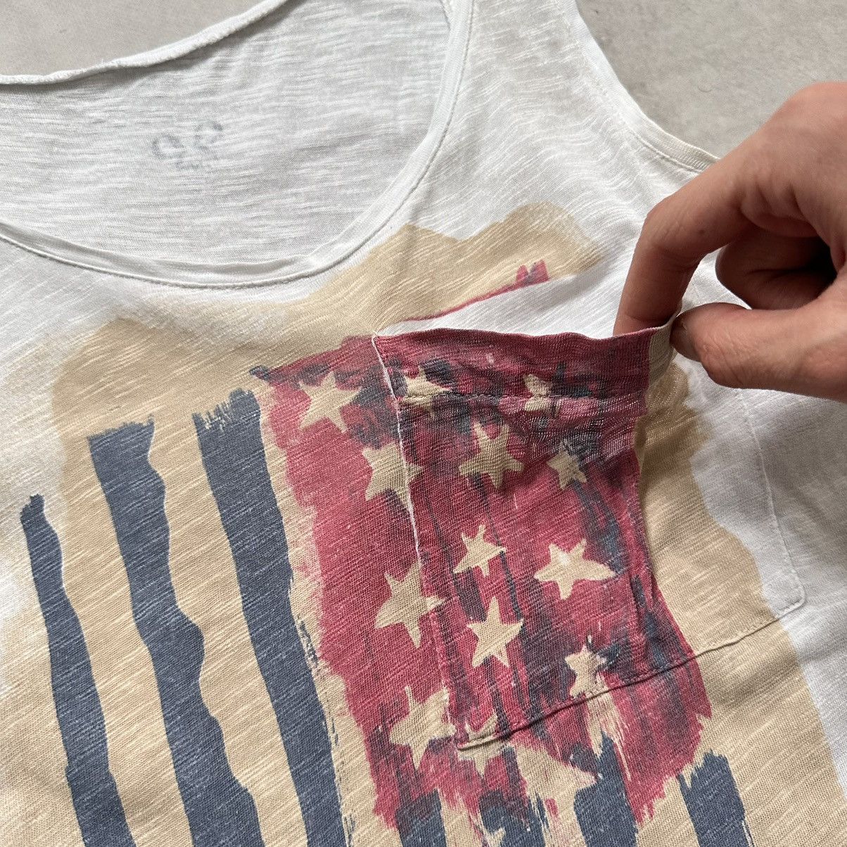 John Galliano Y2K USA Flag Hysteric Glamour Vibe Tank Top Ed Hardy Style Size S / US 4 / IT 40 - 3 Thumbnail