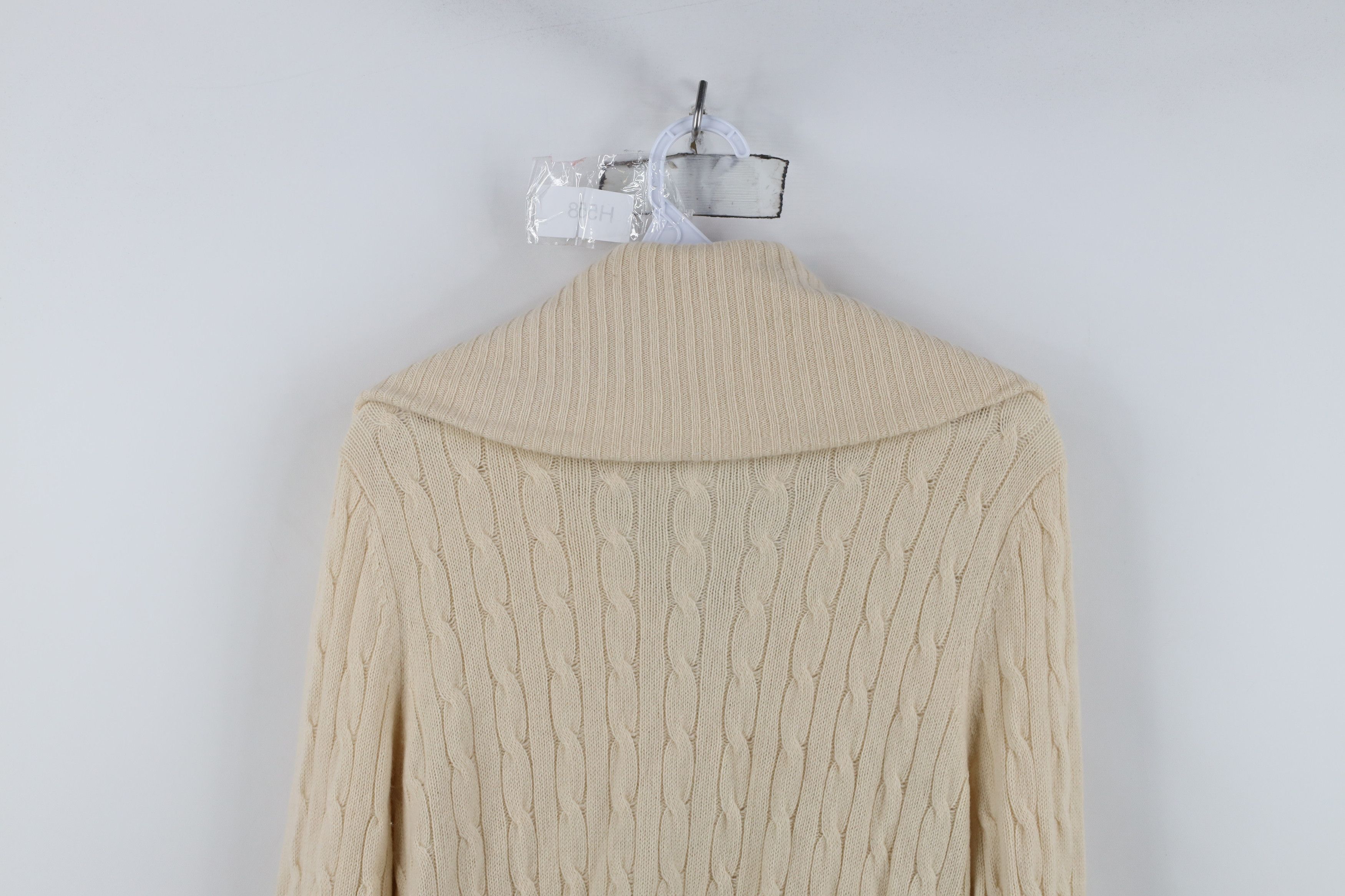 Vintage Vintage Y2K Saks Fifth Avenue Cashmere Cable Zip Sweater Size L / US 10 / IT 46 - 10 Thumbnail