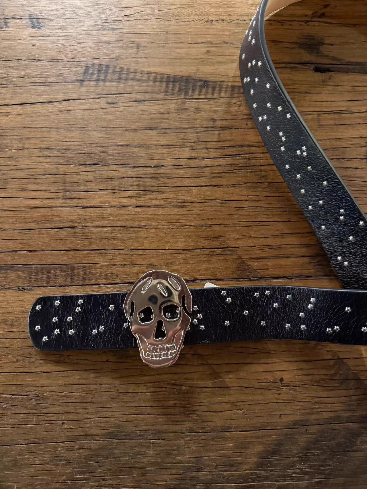 Alexander McQueen Alexander McQueen studs and silver skull buckle。Ｑ25 Size ONE SIZE - 3 Thumbnail