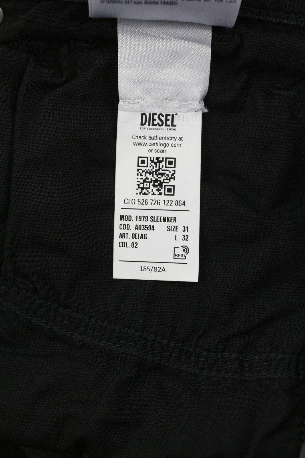 Diesel 1979 SLEENKER 0EIAG W31/L32 Skinny Low Waist Jeans 40916 Size US 31 - 13 Thumbnail