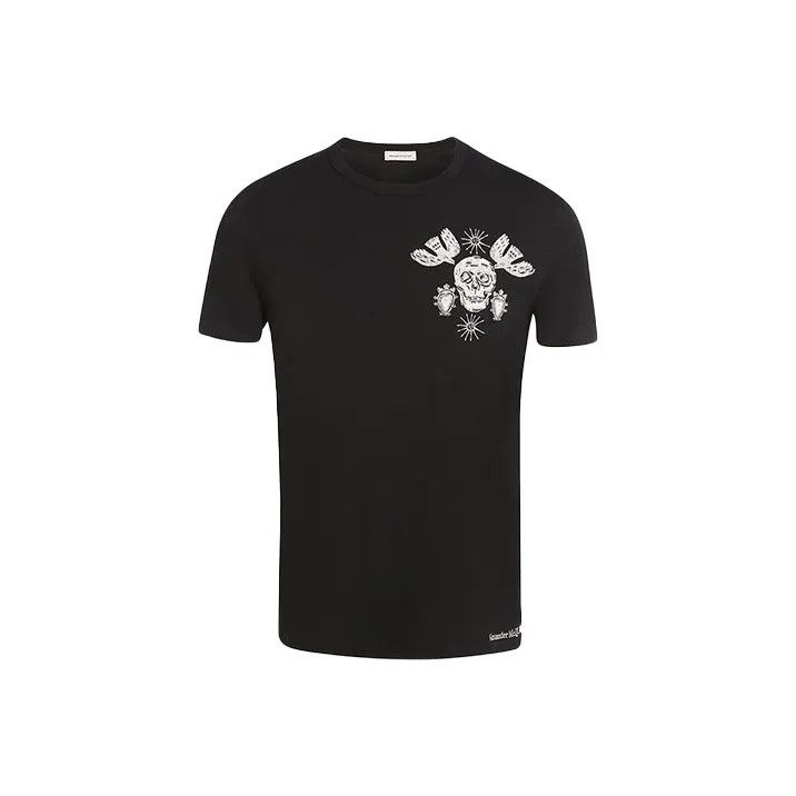 Alexander McQueen Alexander McQueen Skull Embroidered Short Sleeve T-Shirt 0079 Size US M / EU 48-50 / 2 - 1 Thumbnail