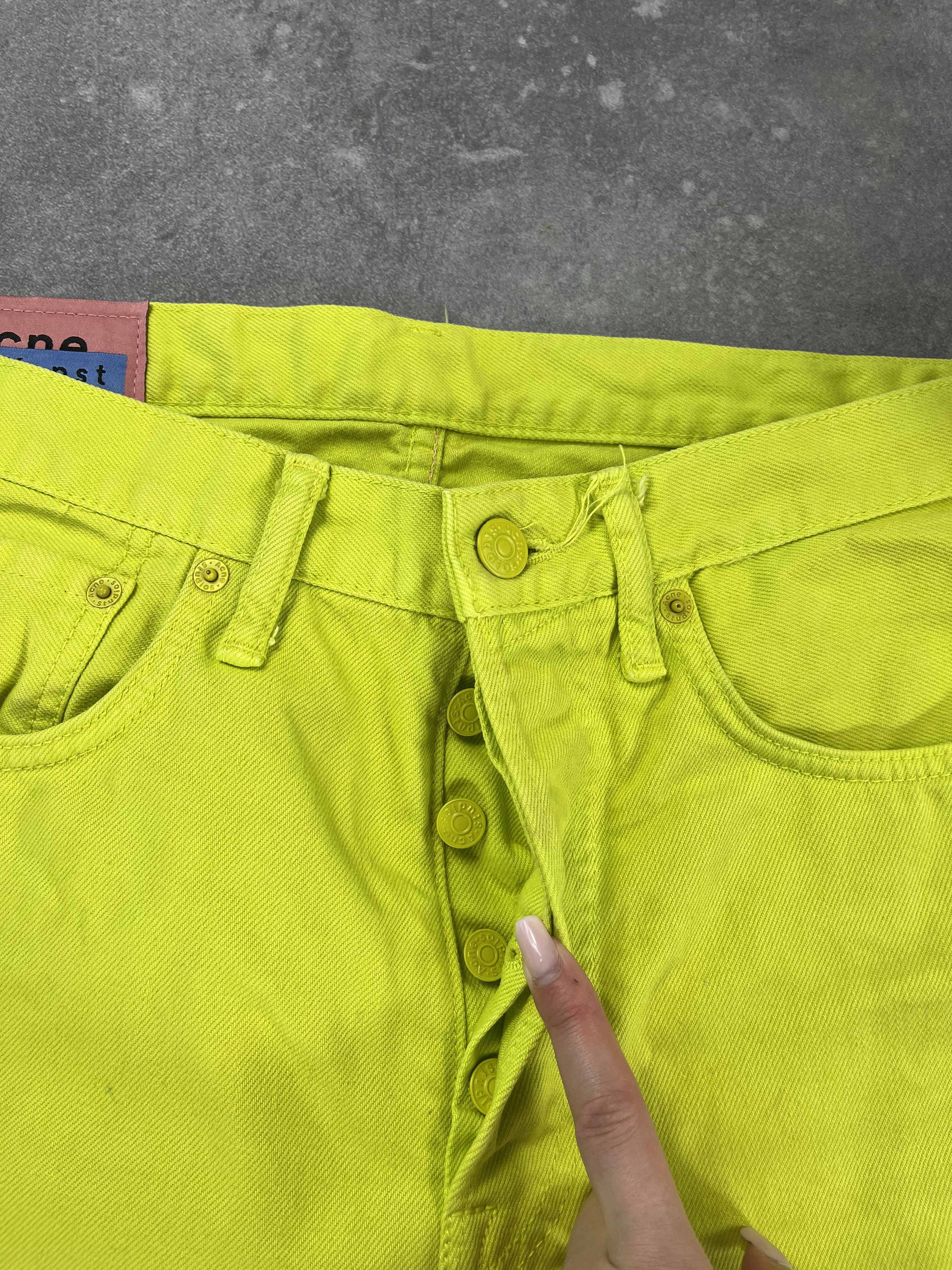 Acne Studios Rare Acne Studios 1996 Reactive Dye Lime Green Pants Jeans Size US 30 / EU 46 - 5 Thumbnail