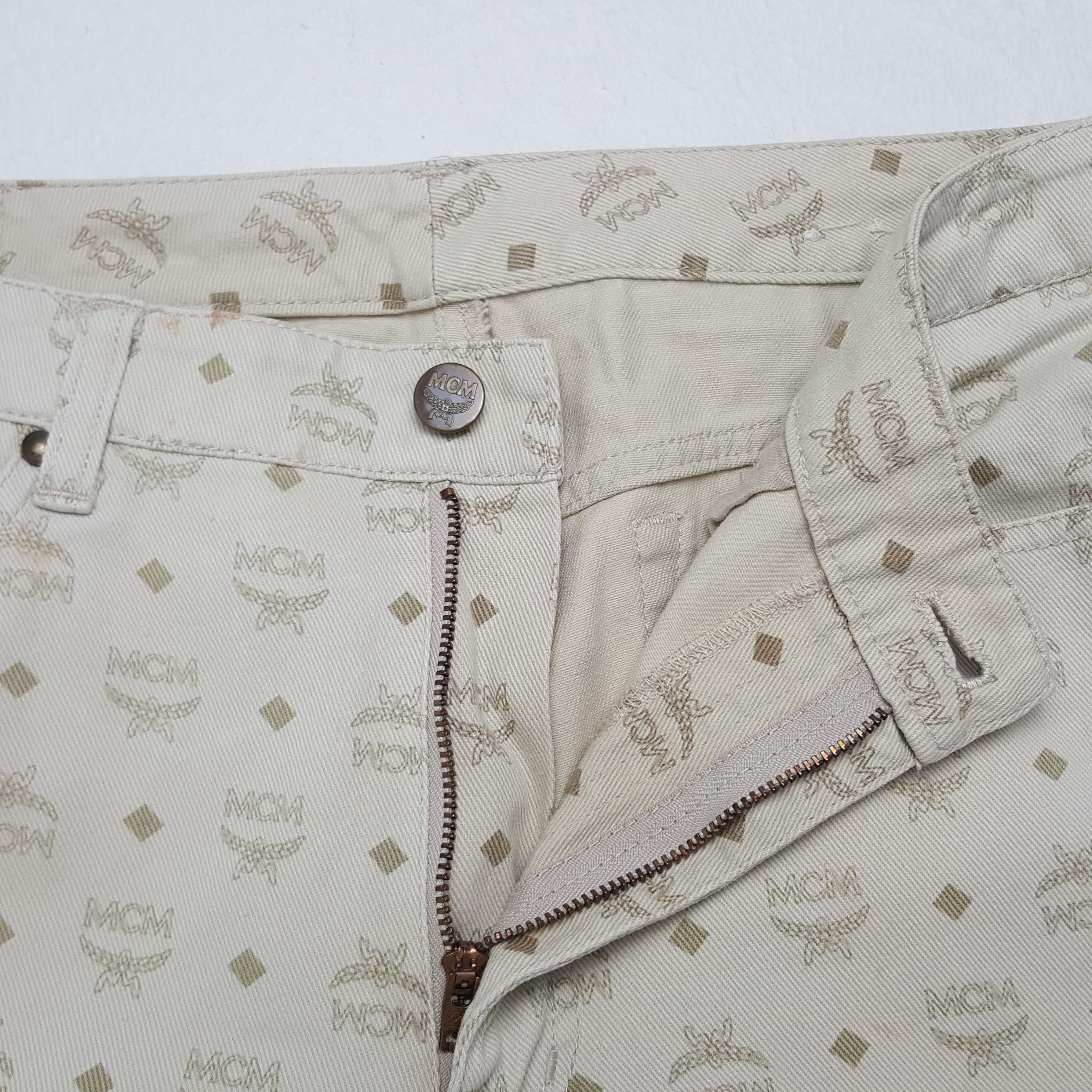 MCM × Vintage Vintage MCM Legere Designer Brand Monogram Pants Size US 29 - 7 Thumbnail