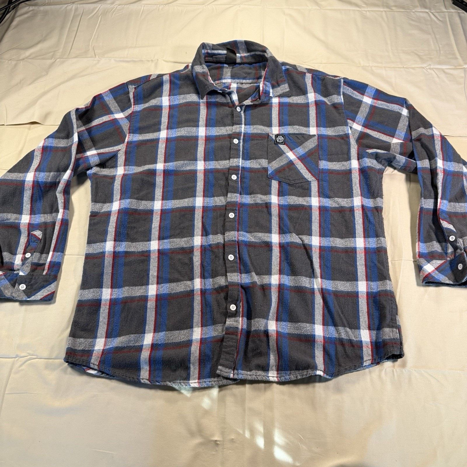 Burnside Burnside Men's Long Sleeve Plaid Gray Size 2 XL Modern Fit Size US XXL / EU 58 / 5 - 2 Thumbnail