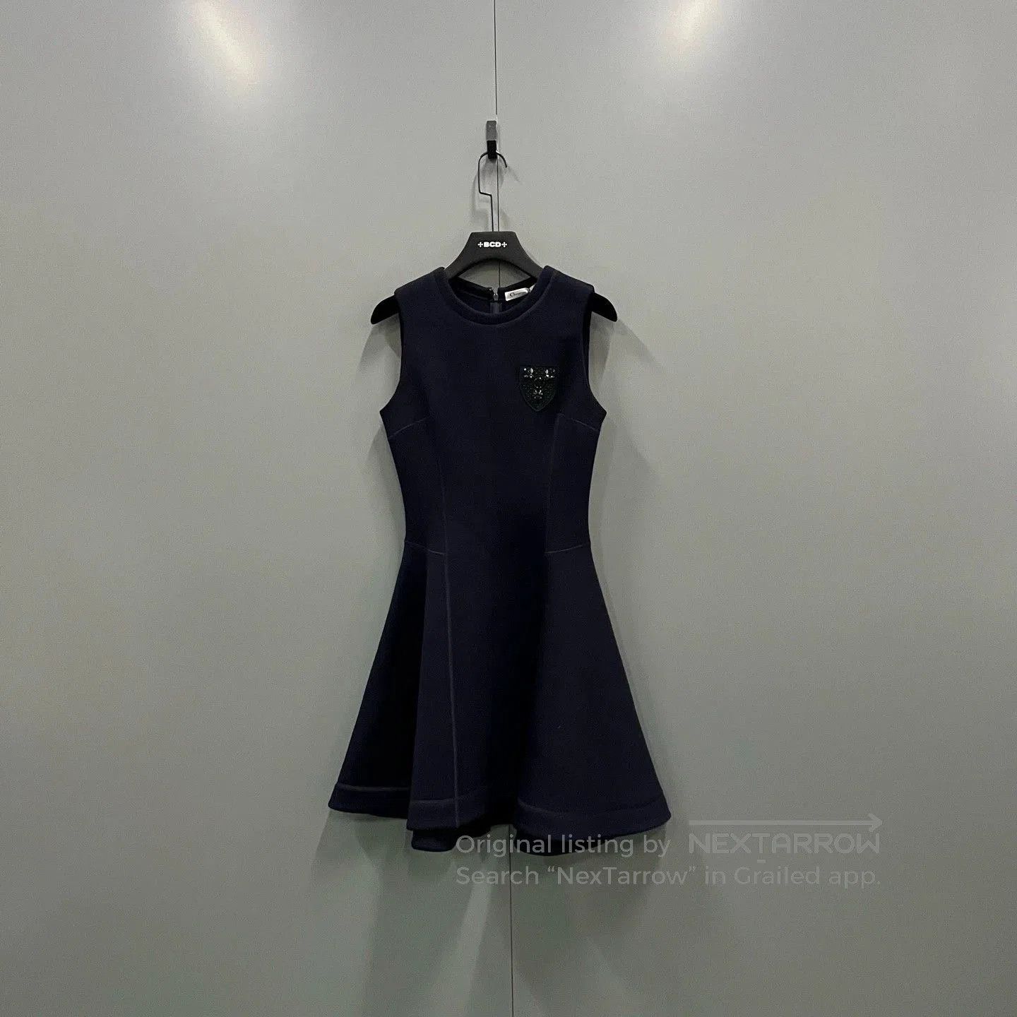 Dior dior sleeveless dress with rhinestone badge. Size US 38 / EU 54 - 1 Thumbnail