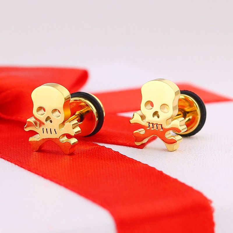 Jewelry Skull Future Earrings One Pairs Chrome Jewelry Size ONE SIZE - 2 Thumbnail