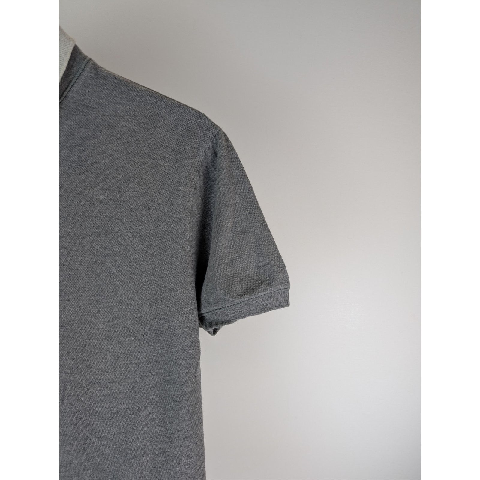 Brunello Cucinelli o1rshd1 CC20 grey cotton polo shirt with a white collar Size US M / EU 48-50 / 2 - 5 Thumbnail