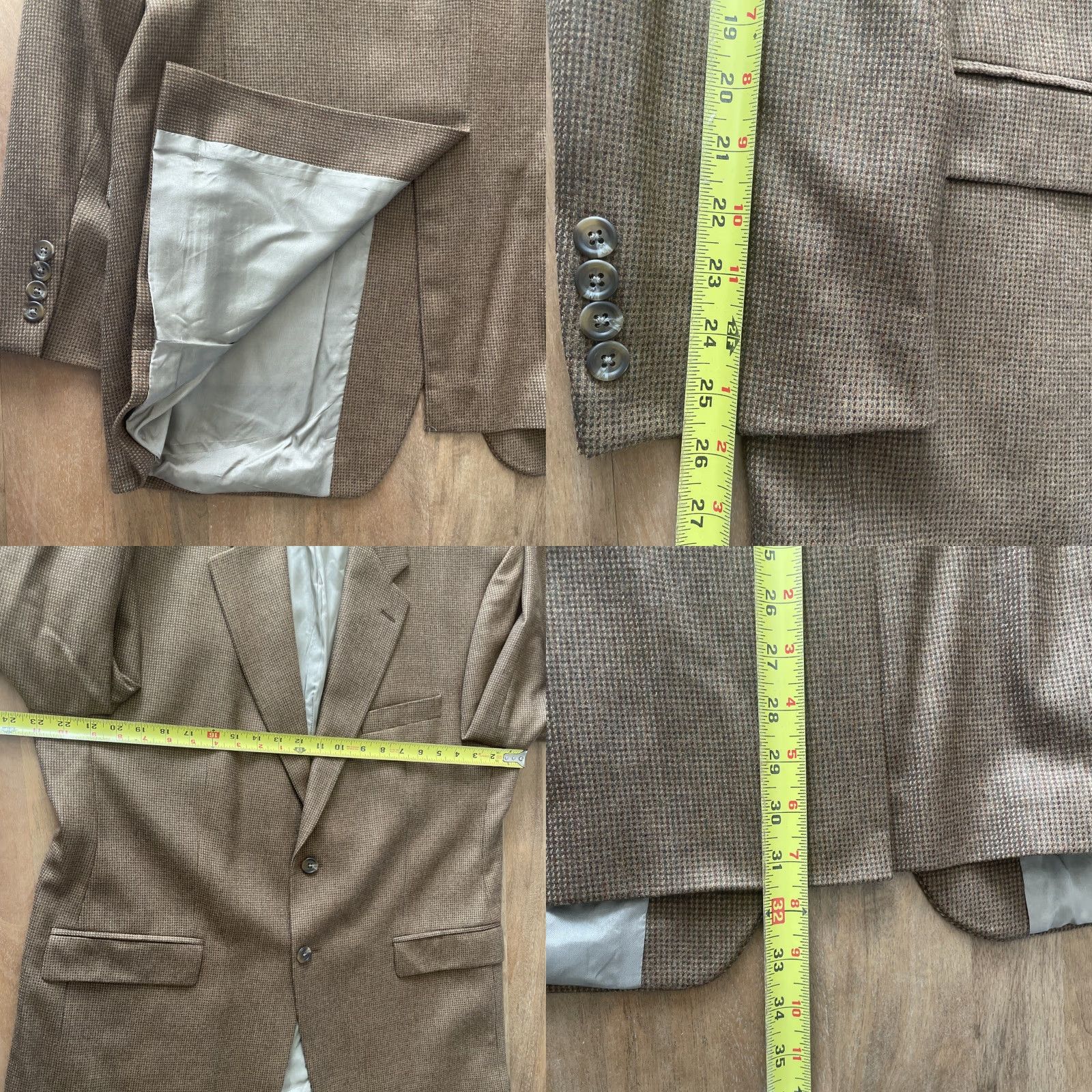 Ralph Lauren Vintage Lauren Ralph Lauren Blazer Mens 44R Brown 100% Lambswool Donegal Sport Coat Size 44R - 8 Thumbnail