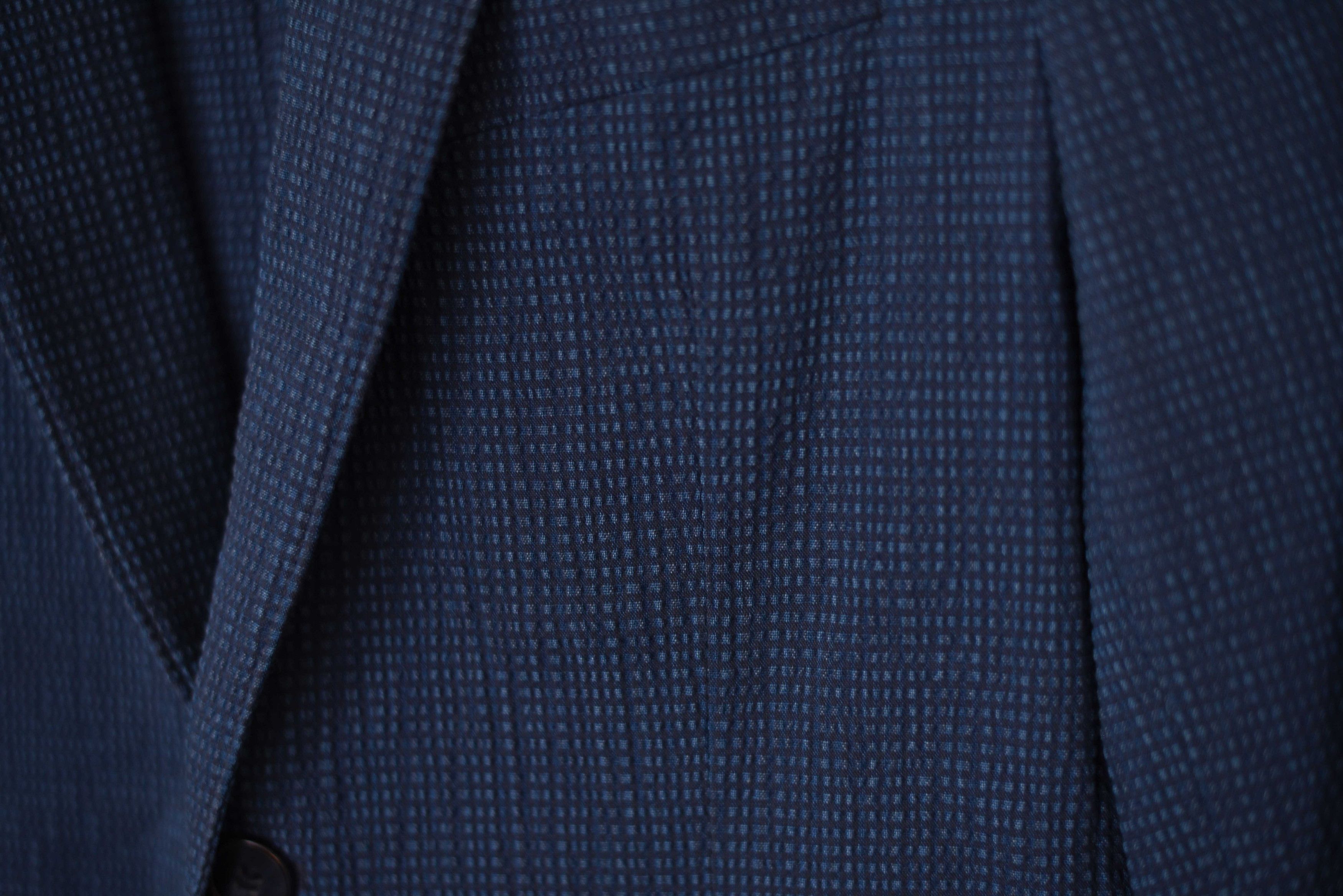 Officine Generale Officine Generale Seersucker Lightest Jacket Blazer Blue 36 Size US S / EU 44-46 / 1 - 5 Thumbnail