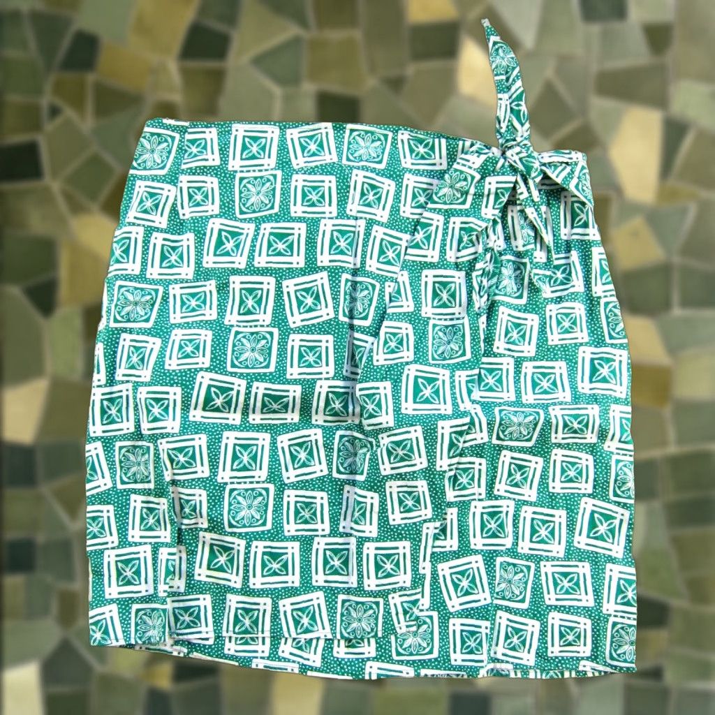 Vintage VINTAGE Chaus Skirt Wrap 100% Cotton Green White Floral Polka Dot Medium Women's Short Size 32" / US 10 / IT 46 - 1 Thumbnail