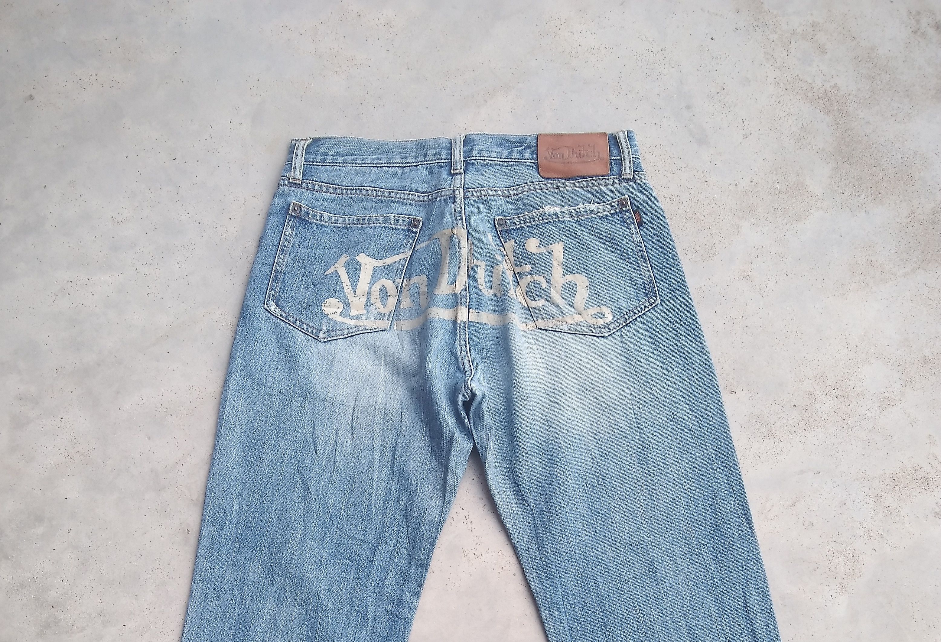 Von Dutch Vintage Von Dutch Big Logo Straight Leg Jeans 31x32 Size US 31 - 4 Thumbnail