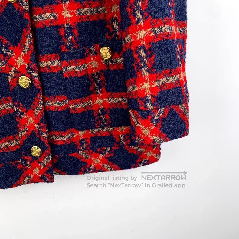 Gucci Gucci 22 colour-blocked plaid single-breasted long-sleeved Size XS / US 0-2 / IT 36-38 - 4 Thumbnail