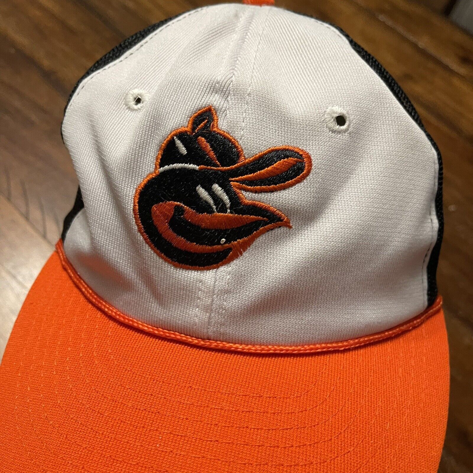 MLB Vtg Cartoon Bird Baltimore Orioles Snap Back Truckers Cap Size ONE SIZE - 4 Thumbnail