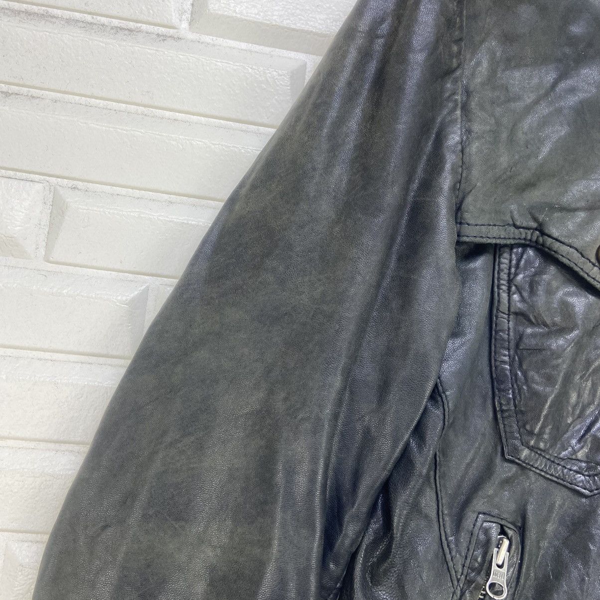 Ships Jet Blue Japanese Brand Ships Jet Blue Sheepskin Leather Jacket Size US XS / EU 42 / 0 - 7 Thumbnail
