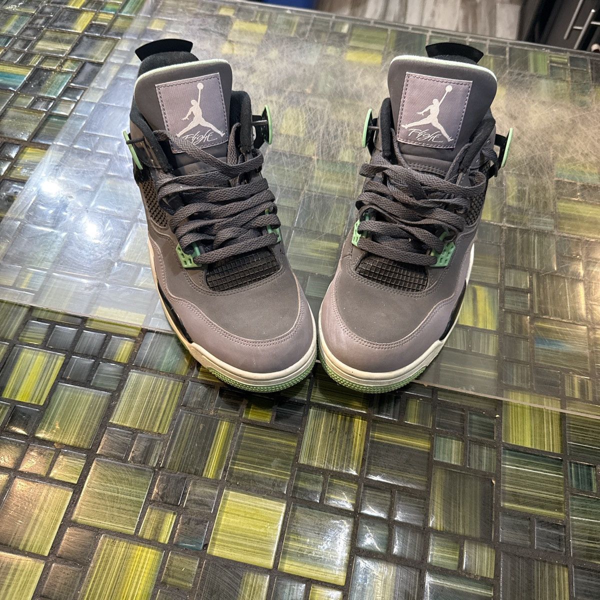 Jordan Brand Green Glow 4s Size US 10.5 / EU 43-44 - 2 Thumbnail
