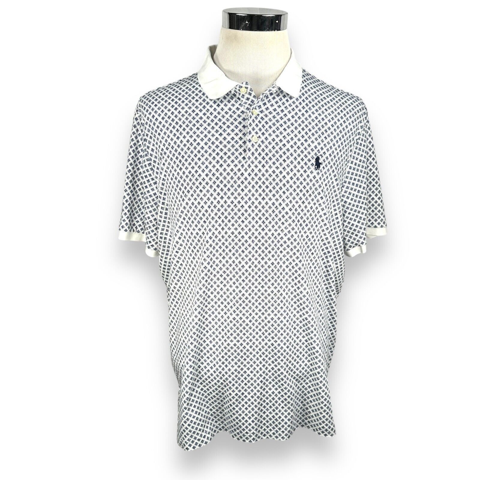 Polo Ralph Lauren Polo Ralph Lauren Polo Shirt Men’s 2XL XXL White Blue Size US XXL / EU 58 / 5 - 1 Thumbnail