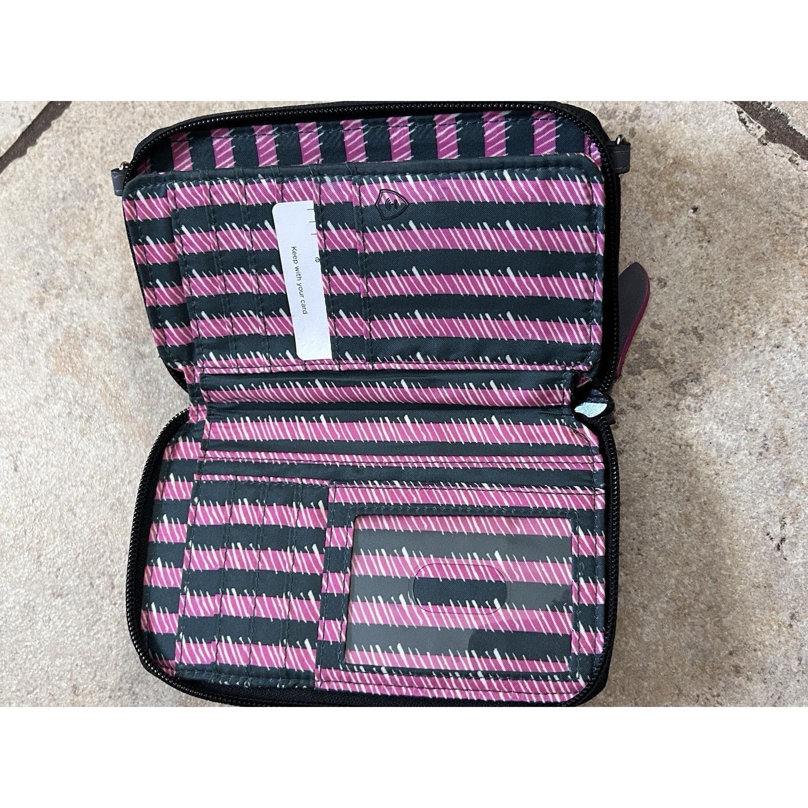Vera Bradley vera bradley wallet zip around Black Pink Interior RFID Size ONE SIZE - 4 Thumbnail