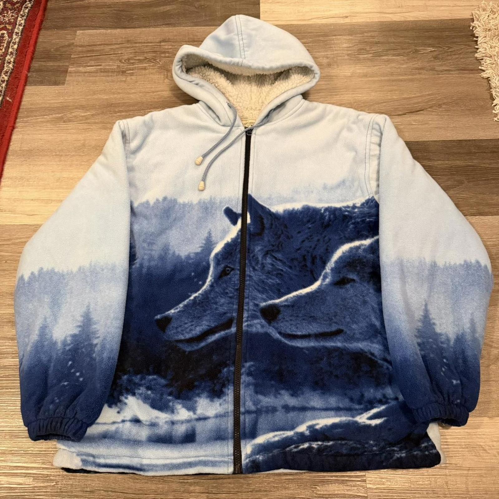 Other black canyon outfitters Sherpa AOP wolf fleece hoodie L 00s Size US L / EU 52-54 / 3 - 2 Thumbnail