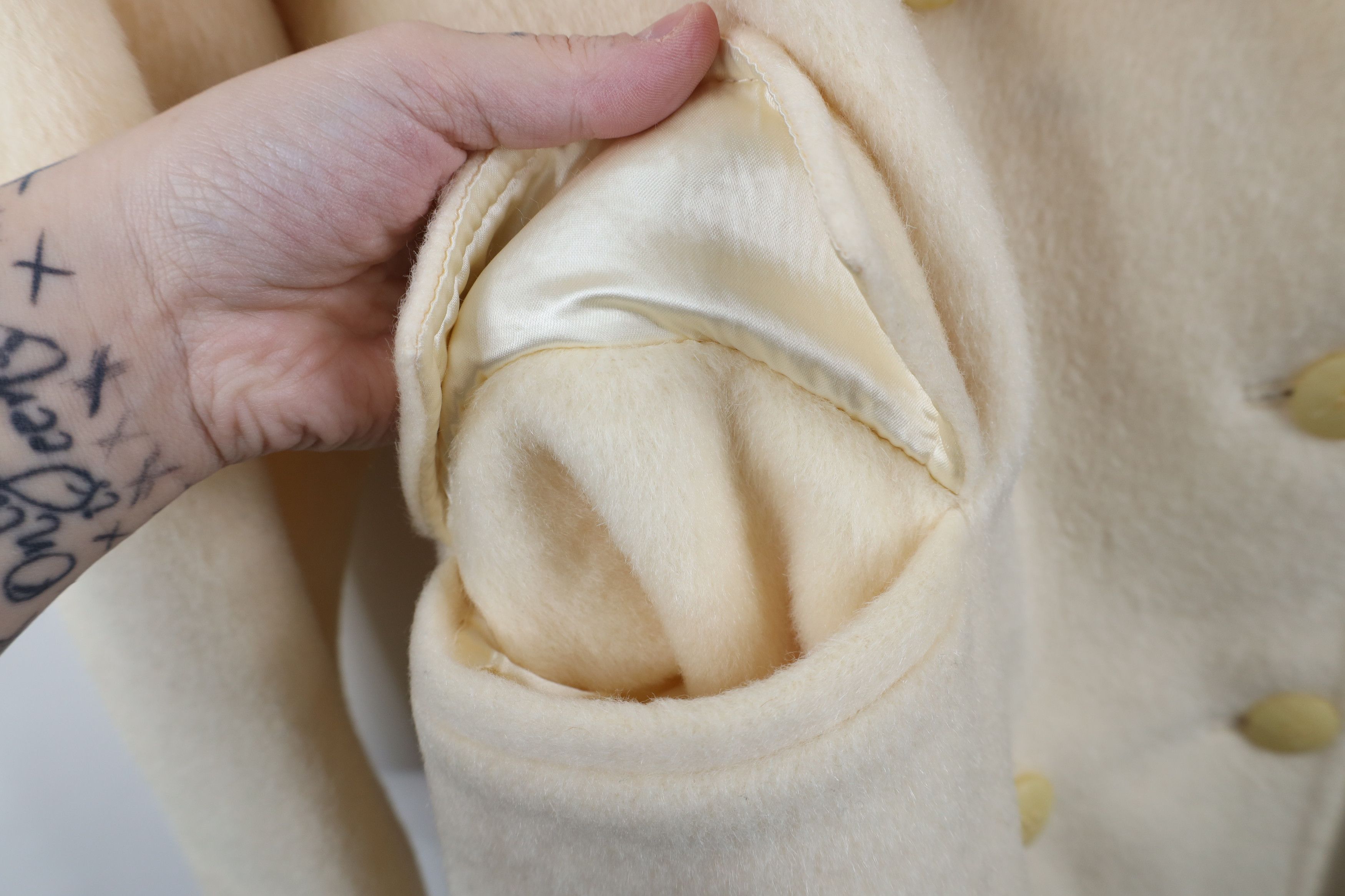 Pendleton × Vintage Vintage 70s Pendleton Wool Trench Coat Jacket Cream USA Size L / US 10 / IT 46 - 7 Thumbnail