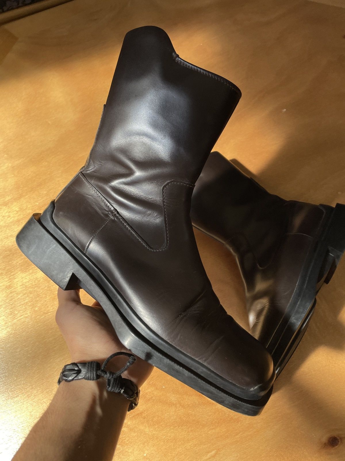 靴 Archive Prada square zip leather boots 靴 Archive Prada square zip leather boots Prada Iconic