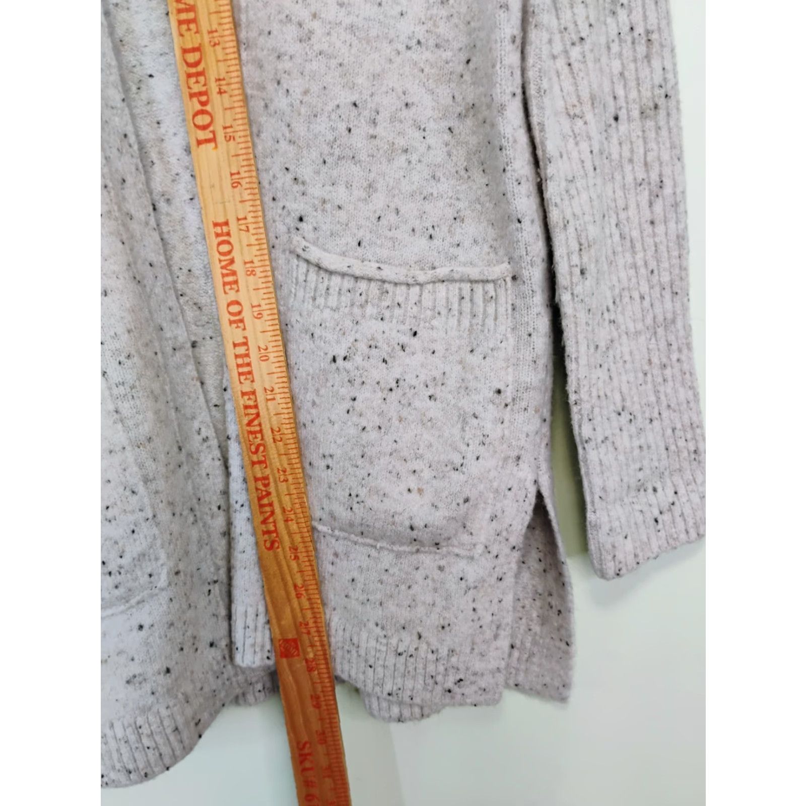 Abercrombie & Fitch Abercrombie & Fitch Cardigan Sweater Open Front Womens XS Confetti Beige Alpaca Blend Knit Open Front Cardigan Size XS / US 0-2 / IT 36-38 - 7 Thumbnail
