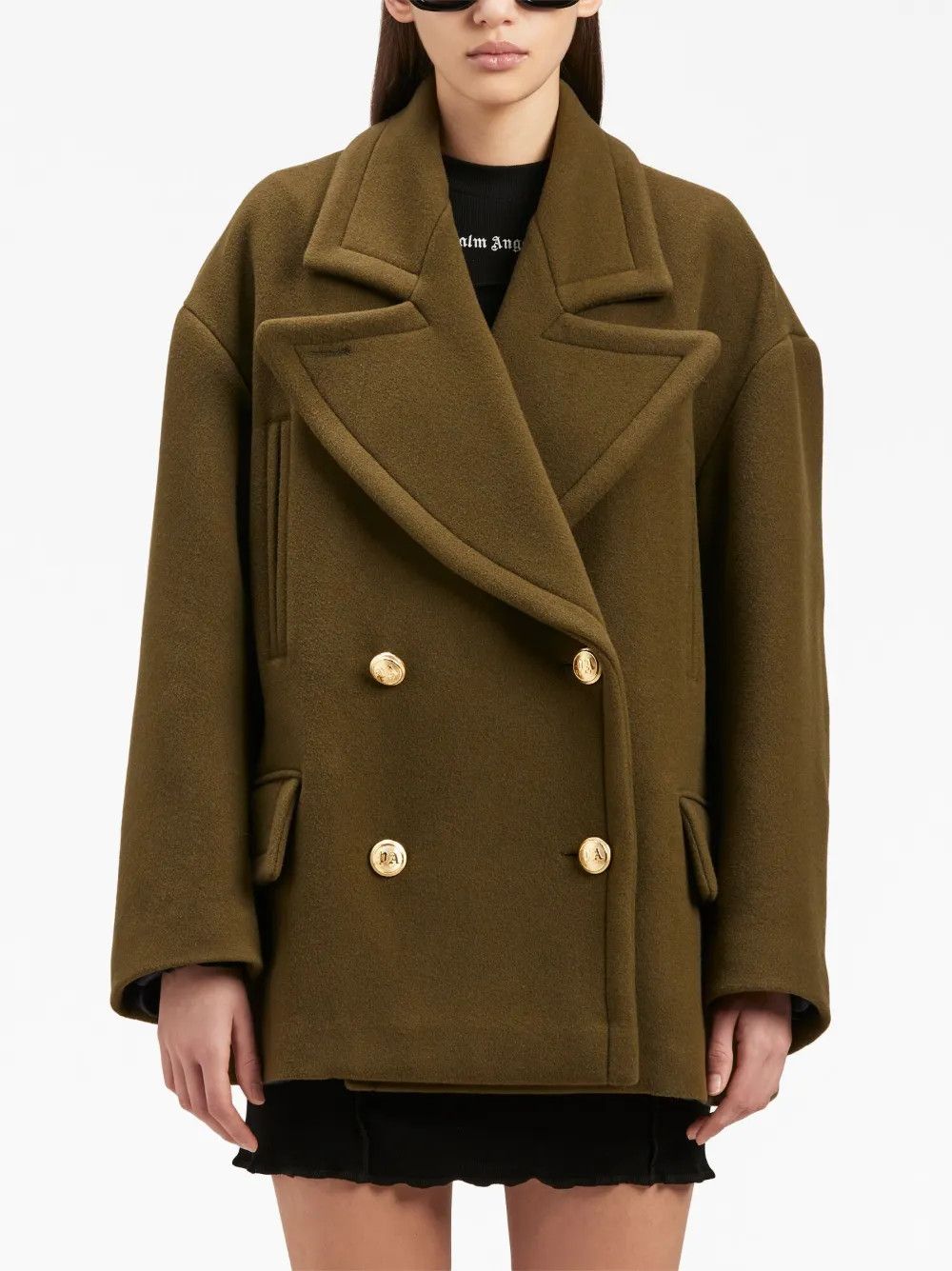 Palm Angels o1y1125 Coat in Military Green Size S / US 4 / IT 40 - 5 Thumbnail