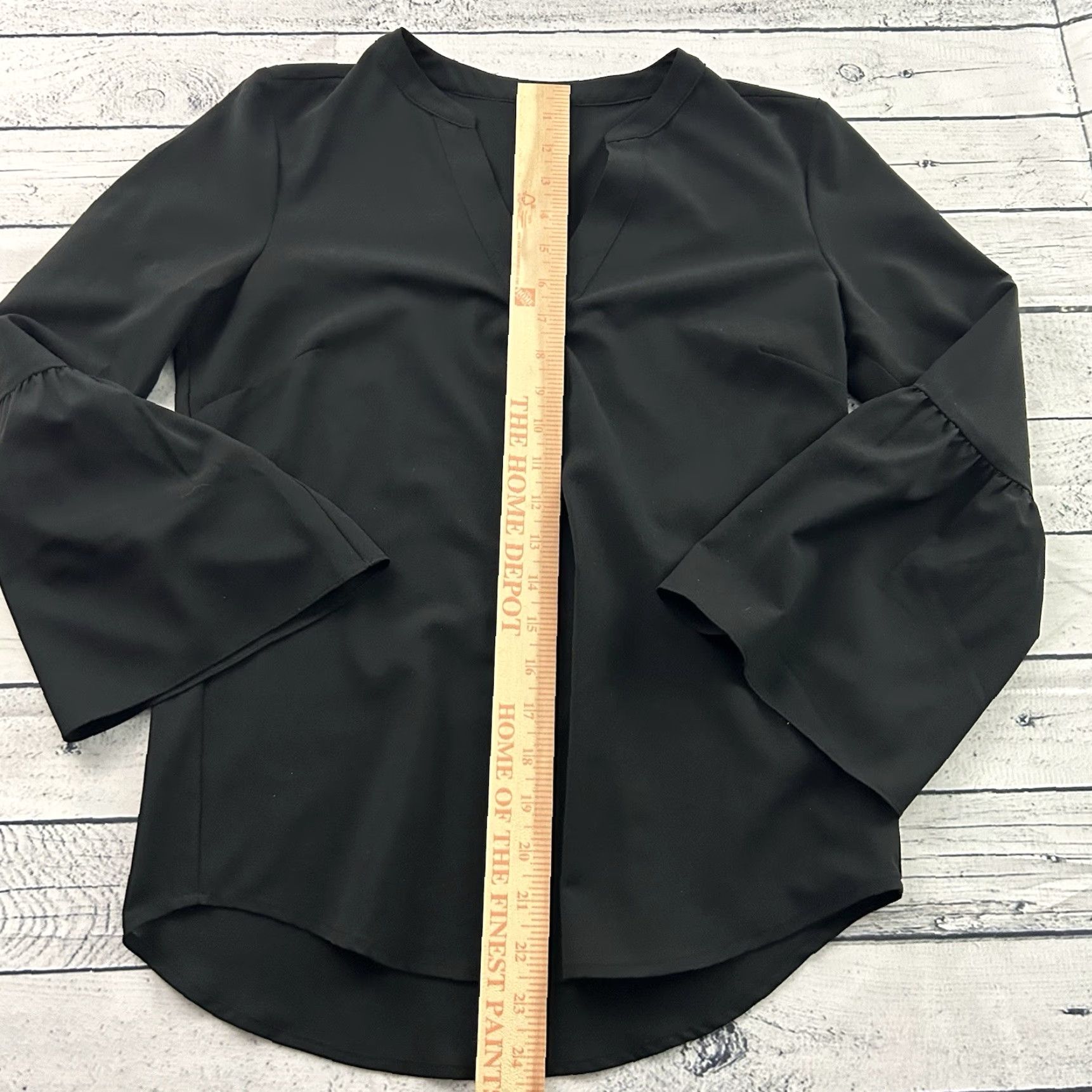 J.Crew J.CREW Blouse Ruffle 3/4 Sleeve Women's XS Black Shirt Size XXS / US 00 / IT 34 - 3 Thumbnail