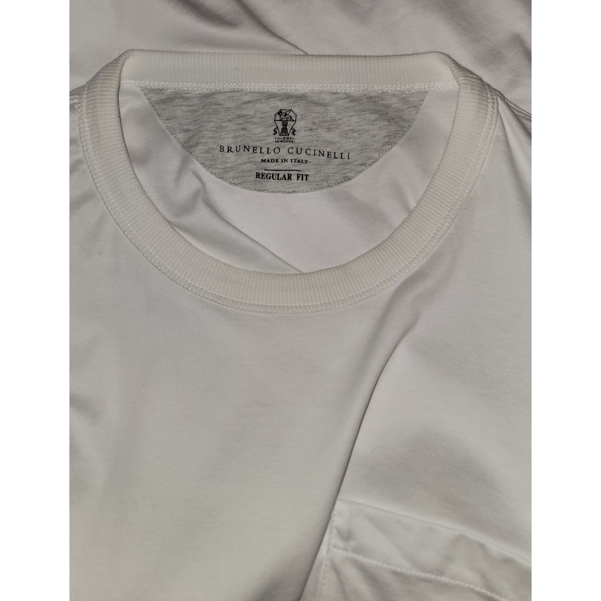 Brunello Cucinelli Brunello Cucinelli Slim-Fit White Cotton-Jersey T-Shirt Size Size US M / EU 48-50 / 2 - 3 Thumbnail