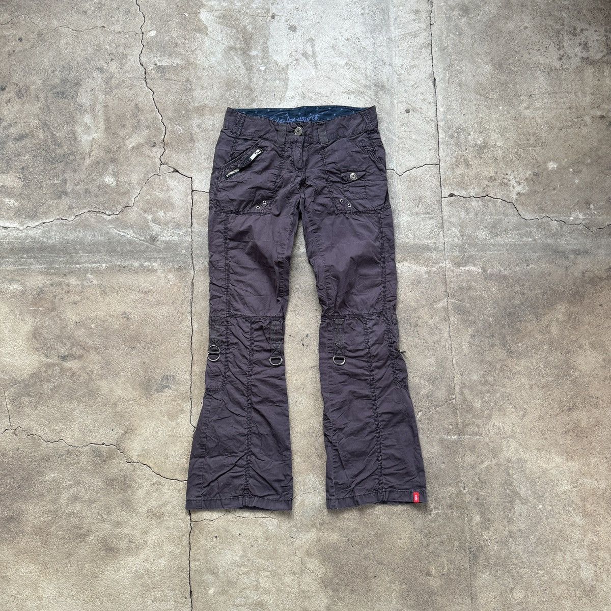 Vintage Vintage Y2K EDC by Esprit Bootcut Sunfaded Bondage Pants Size 24" / US 00 / IT 34 - 1 Thumbnail