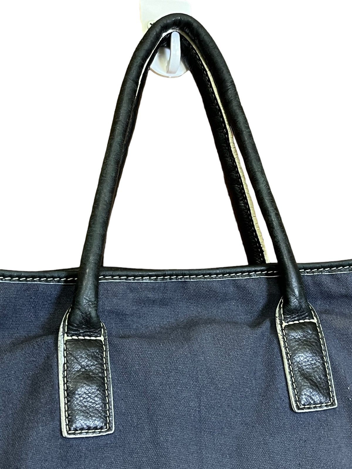 Takahiromiyashita The Soloist. NUMBER (N)INE BLACK CANVAS/LEATHER TOTE BAG Size ONE SIZE - 4 Thumbnail