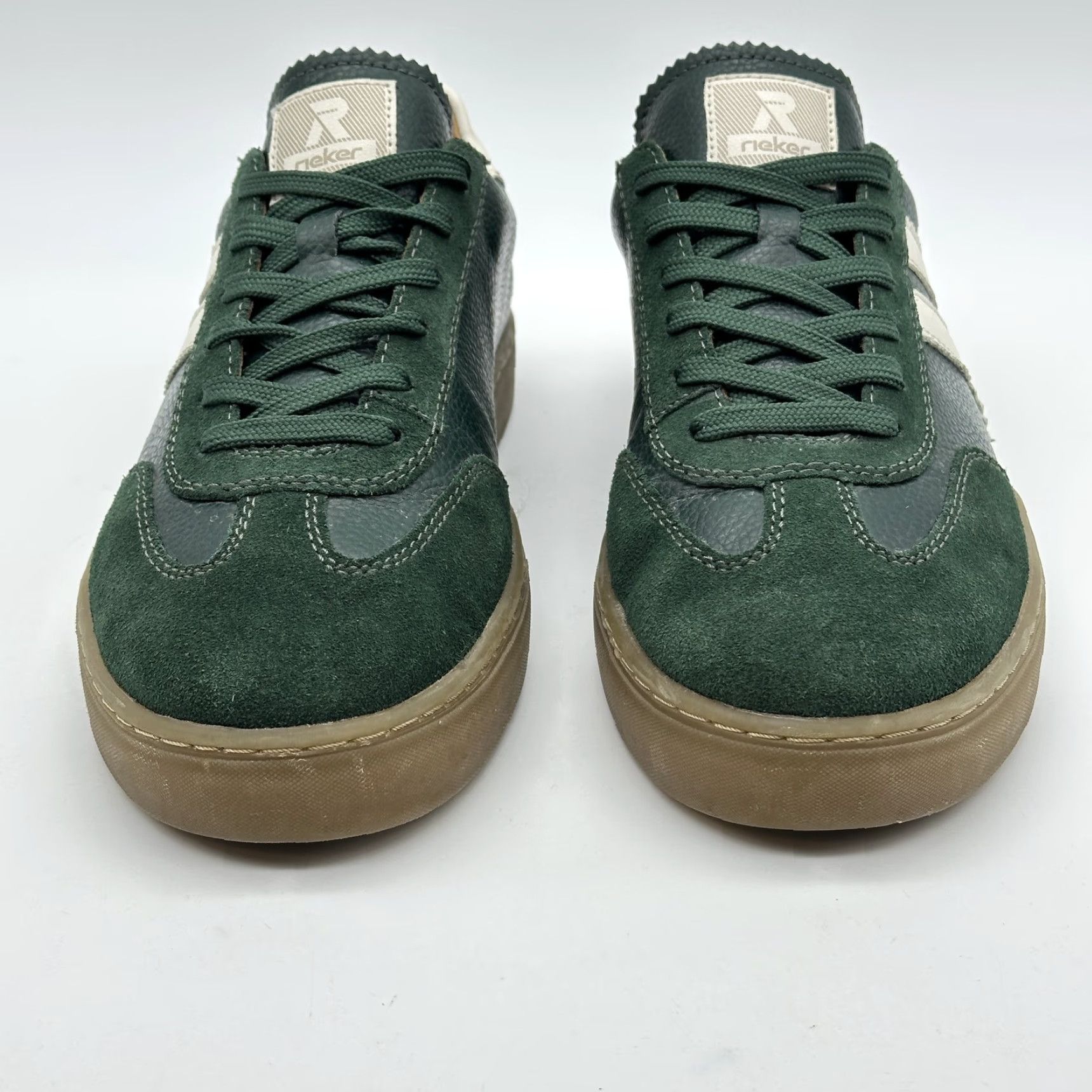 Rieker Rieker Evolution Mens Size 42 US 9 Green Leather Low Top Sneakers Gum Sole Size US M / EU 48-50 / 2 - 5 Thumbnail