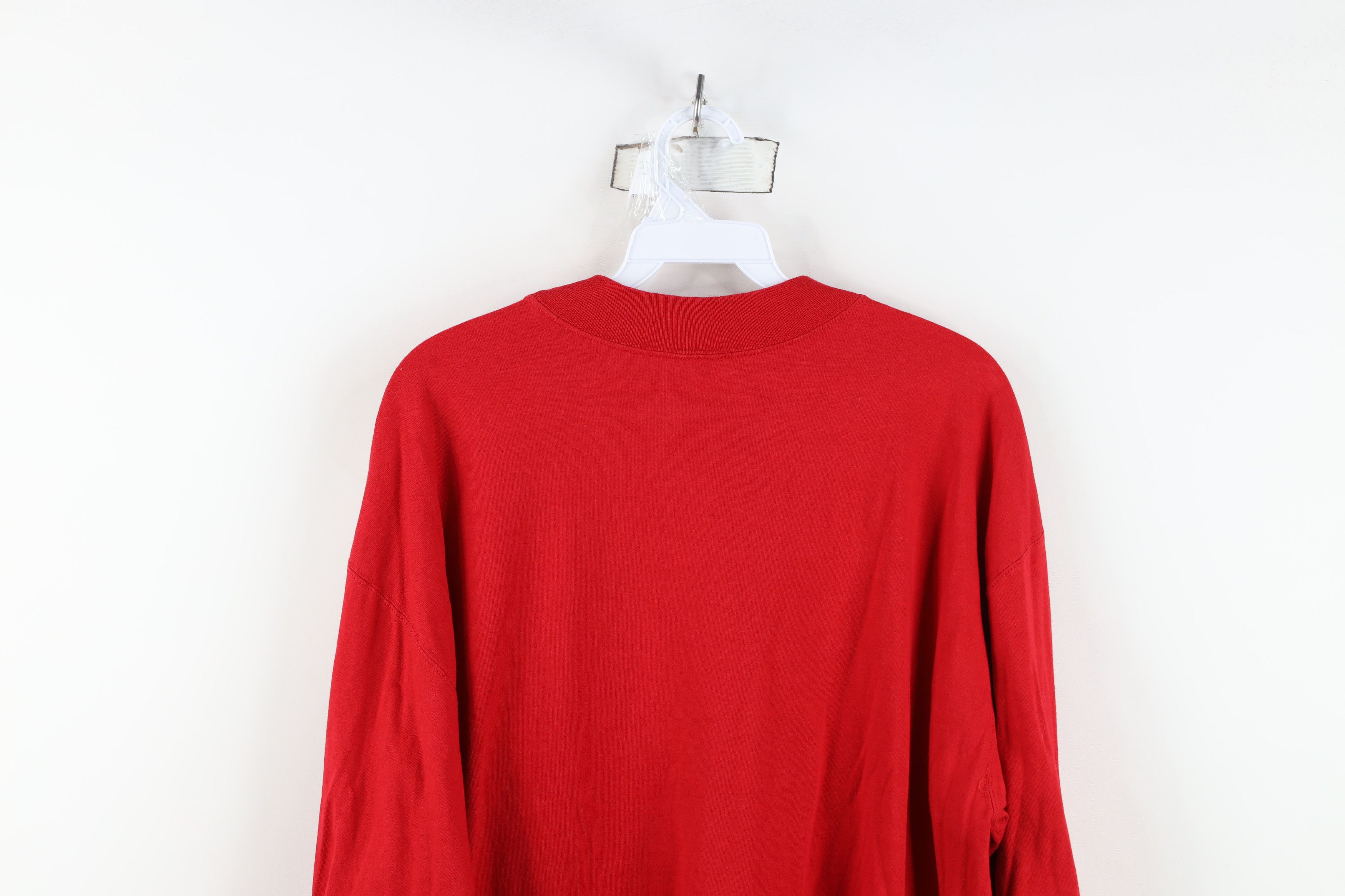 Russell Athletic Vintage 90s Russell Athletic Long Sleeve T-Shirt Cotton Red Size US L / EU 52-54 / 3 - 12 Thumbnail
