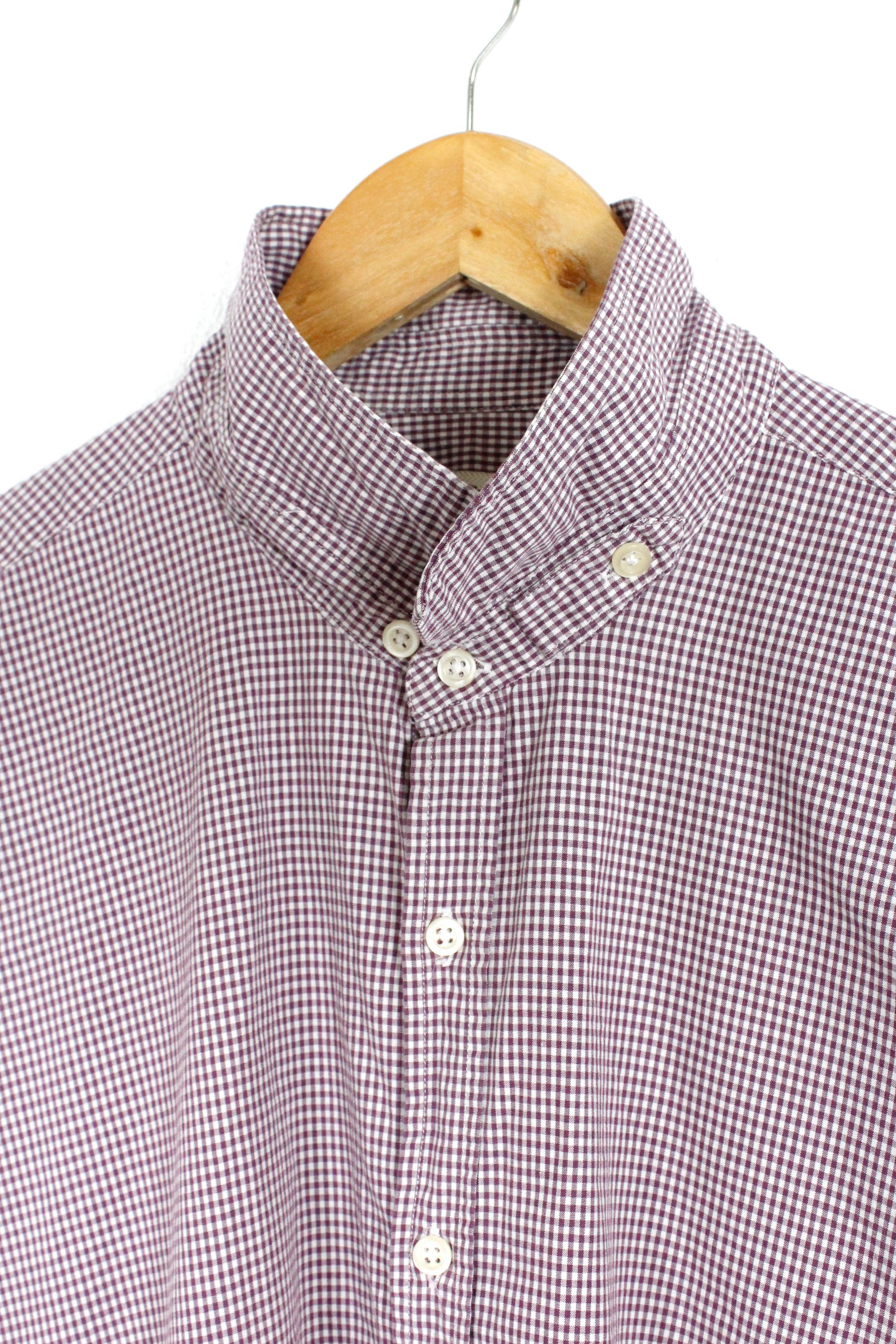 Oliver Spencer × Vintage Oliver Spencer Burgundy Check Heritage Shirt Size US XL / EU 56 / 4 - 3 Thumbnail