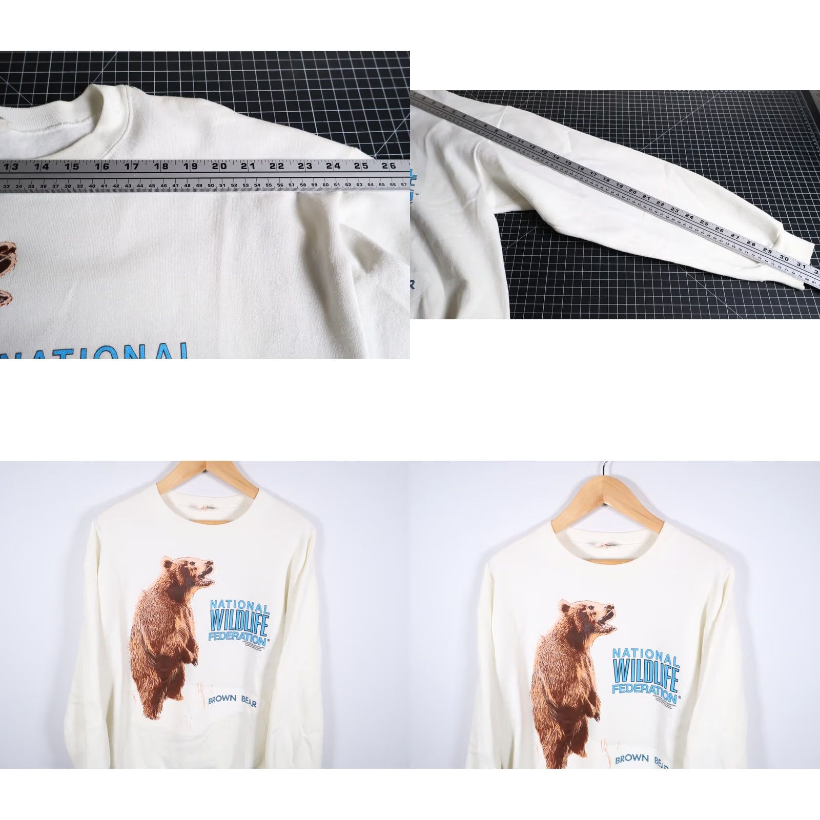 Vintage VINTAGE National Wildlife Sweatshirt Sun Logo White XL Men 1990 50/50 Crewneck Graphic Print Bear 90s Retro Animals Size US XL / EU 56 / 4 - 8 Thumbnail