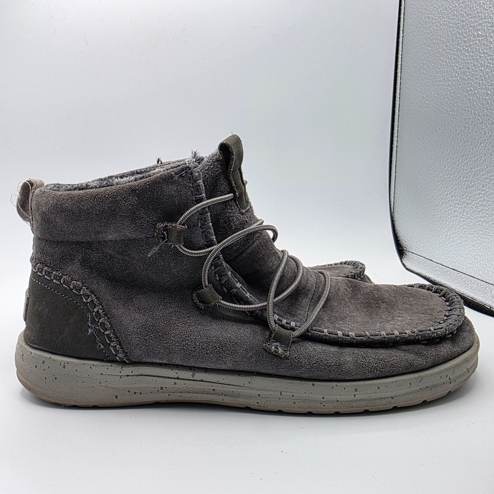 Other Hey Dude Eloise Womens Size 9 Suede Dark Grey Boots Walking Size US 9 / IT 39 - 10 Thumbnail