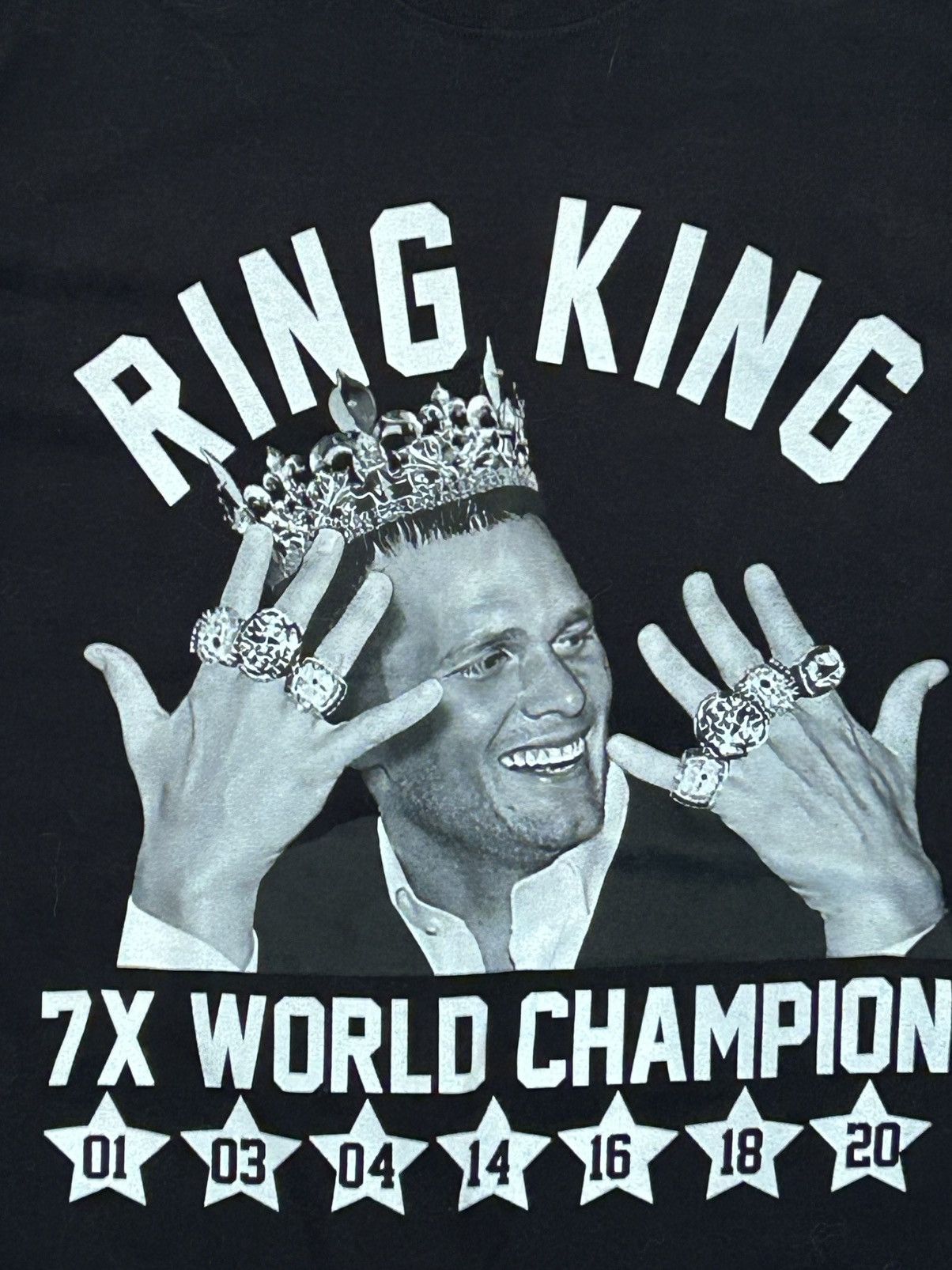 Gildan Tom Brady NFL New w/Sticker Ring King 7x Champ T-shirt Size US M / EU 48-50 / 2 - 2 Thumbnail