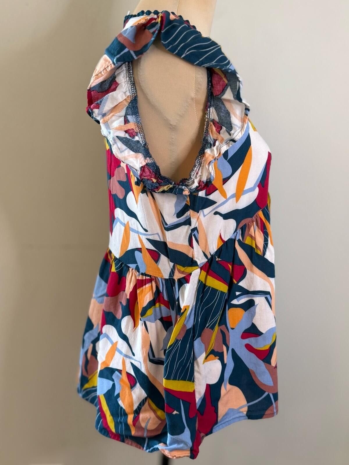 Other Emily Wonder boho baby doll top colorful abstract SZ SM Size S / US 4 / IT 40 - 2 Thumbnail