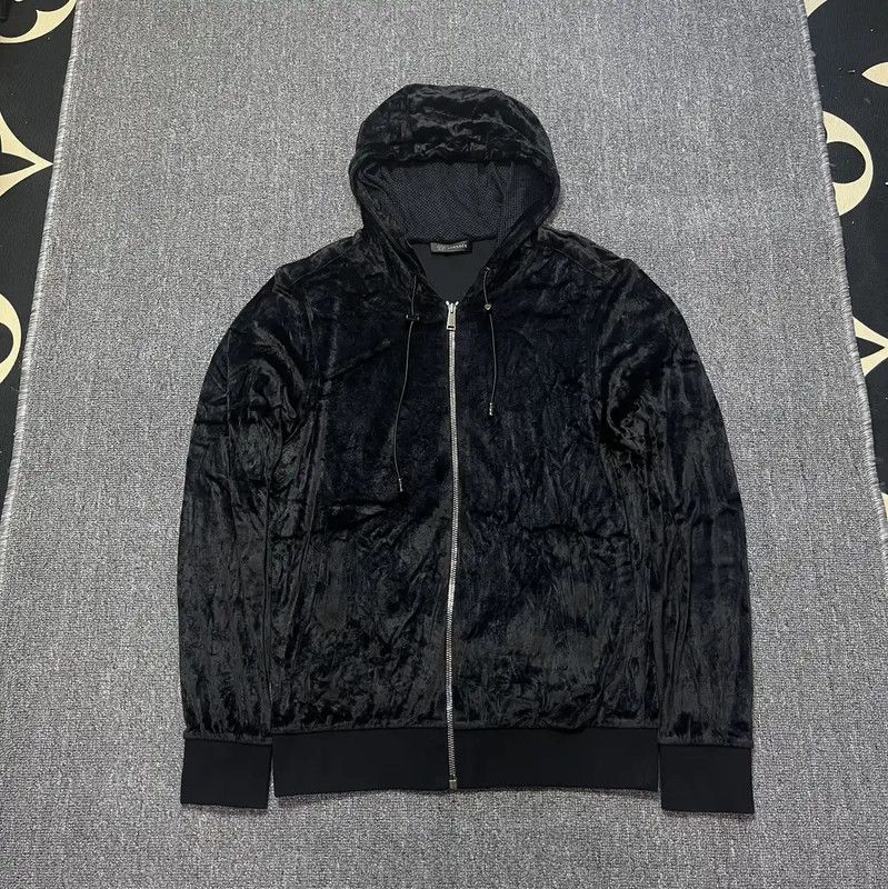 Versace Versace Black Cotton Men's Hooded Jacket 0089 Size US XS / EU 42 / 0 - 1 Thumbnail
