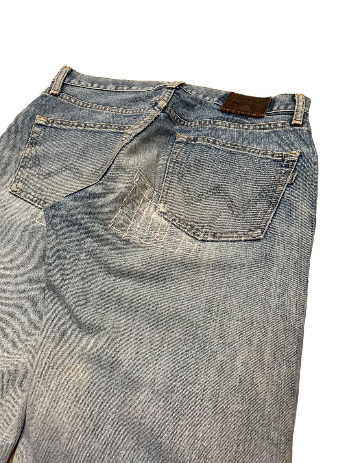 Edwin Edwin Distressed Reconstructed Sashiko Denim Pants (AC15) Size US 30 / EU 46 - 13 Thumbnail