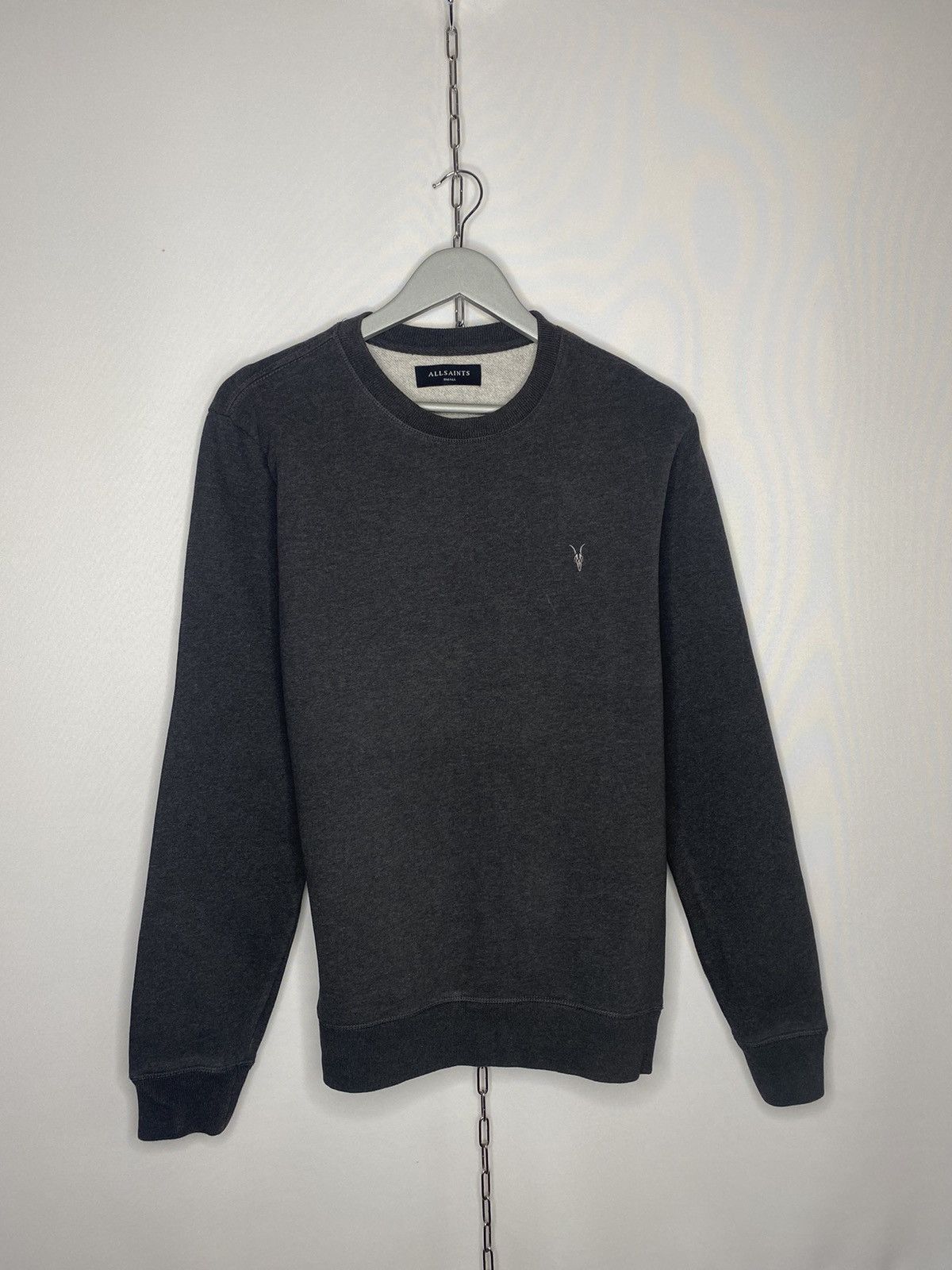 Allsaints × Designer × Vintage Allsaints Designer Grey Sweatshirt Pullover Based Small Logo Size US S / EU 44-46 / 1 - 1 Thumbnail