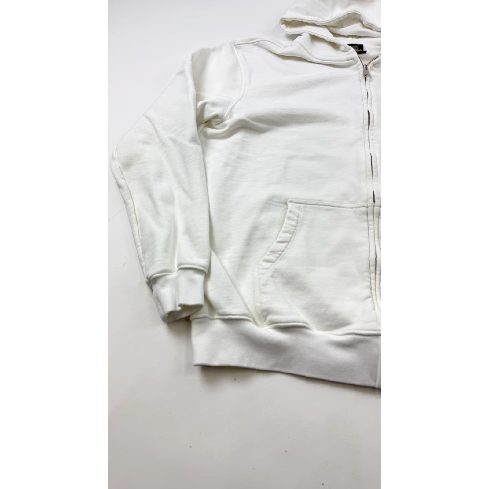Vintage VINTAGE L'AS Du Fallafel Hoodie Mens Large White Zip Up Rue Des Rosiers Paris Sweatshirt Size US L / EU 52-54 / 3 - 2 Thumbnail